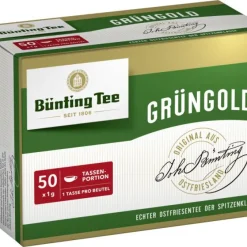 Schwarztee|Echter Ostfriesentee|Bünting Tee Bünting Grüngold Tassenbeutel50 x 1 g