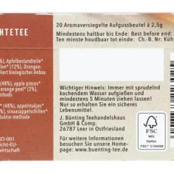 Früchtetee|Bünting Tee Bio Früchtetee20 x 2,50 g
