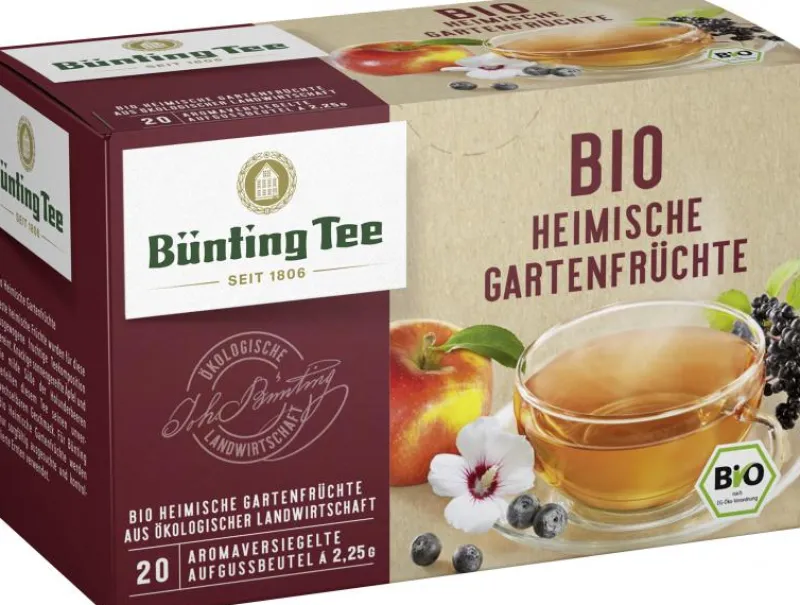 Früchtetee|Bünting Tee Bio Heimische Gartenfrüchte20 x 2,25 g