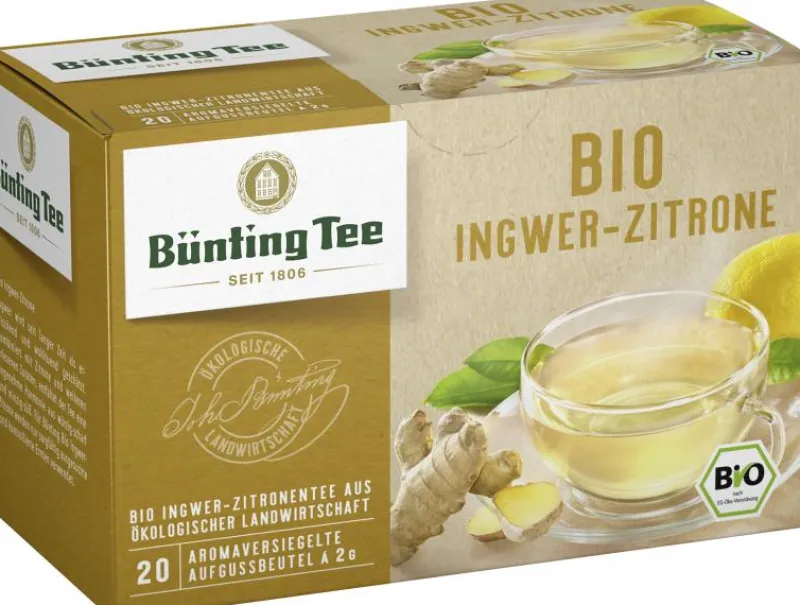 Kräutertee|Bünting Tee Bio Ingwer-Zitrone20 x 2 g