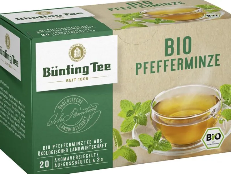 Kräutertee|Bünting Tee Bio Pfefferminze20 x 2 g