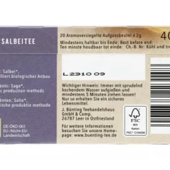 Kräutertee|Bünting Tee Bio Salbei20 x 2 g