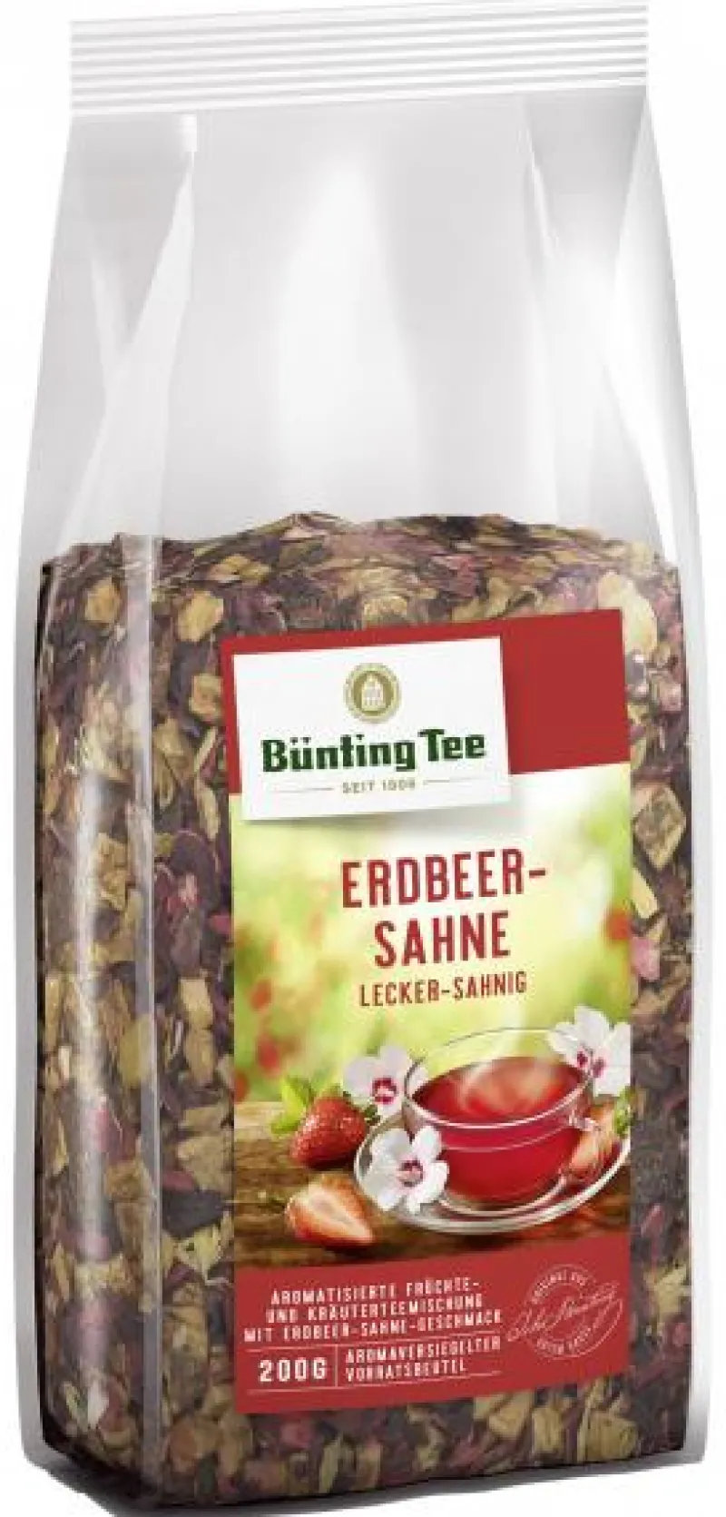 Früchtetee|Bünting Tee Erdbeer-Sahne200 g