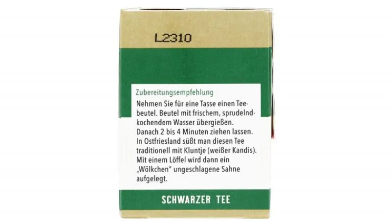 Echter Ostfriesentee|Schwarztee|Bünting Tee Grüngold Tassenbeutel25 x 1 g