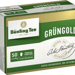 Schwarztee|Echter Ostfriesentee|Bünting Tee Grüngold Tassenbeutel50 x 1,75 g