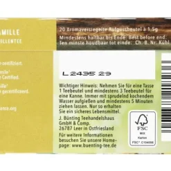 Kräutertee|Bünting Tee Kamille classic20 x 1,50 g