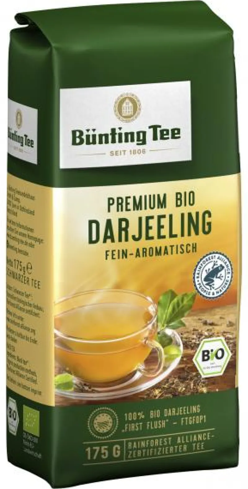 Schwarztee|Bünting Tee Premium Bio Darjeeling175 g