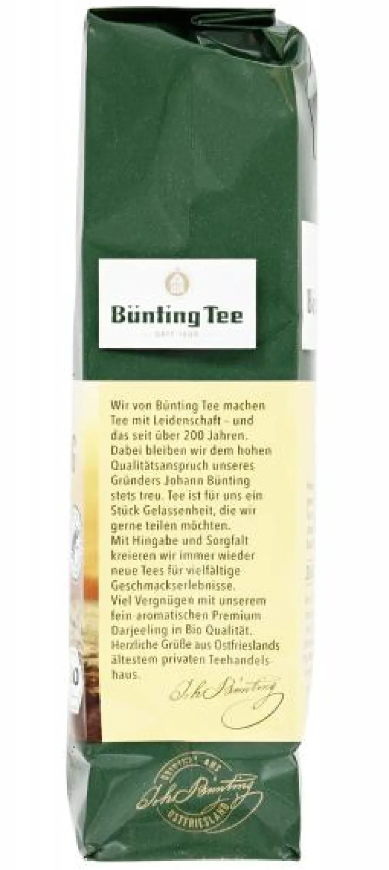 Schwarztee|Bünting Tee Premium Bio Darjeeling175 g