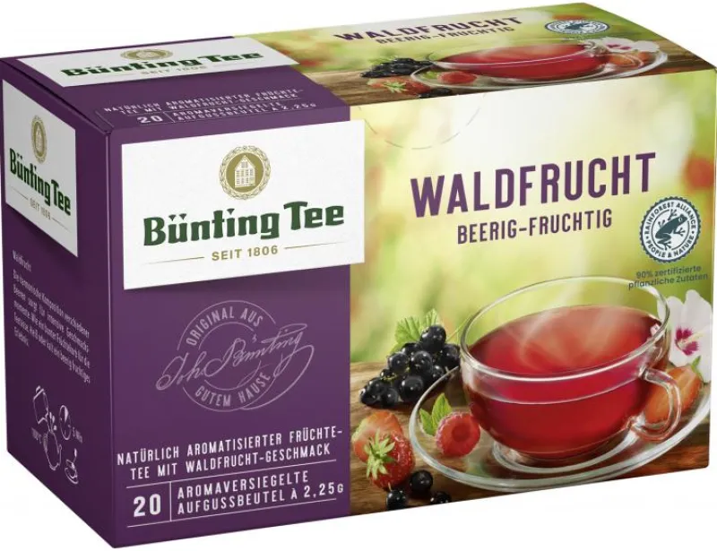 Früchtetee|Bünting Tee Waldfrucht20 x 2,25 g