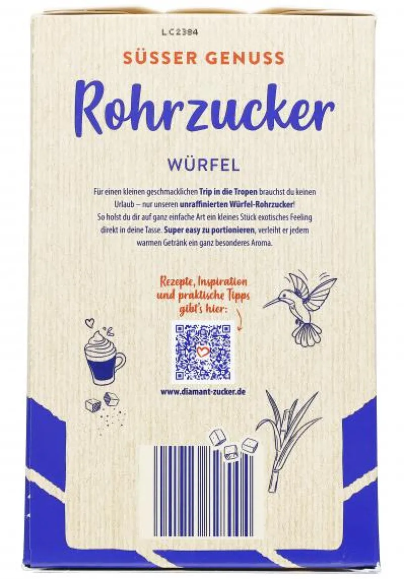 Kandis & Zucker|Bünting Tee Diamant Würfel Rohrzucker unraffiniert500 g