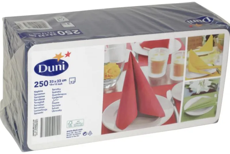 Servietten|Bünting Tee Duni Servietten 33 x 33cm dunkelblau250 St.
