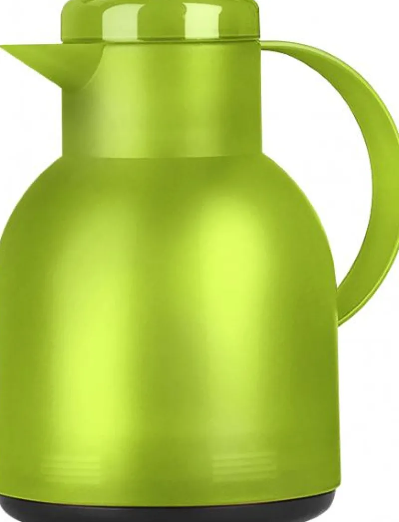Thermobehälter|Bünting Tee Emsa Samba Isolierkanne Quick Press 1,0 Liter transluzent hellgrün1 St.