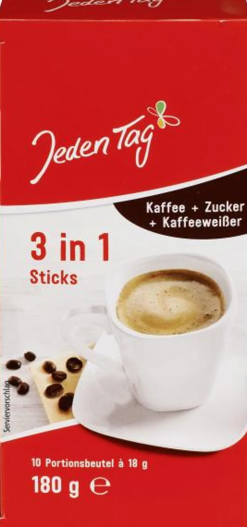 Kaffee|Bünting Tee Jeden Tag 3in1 Kaffee Sticks180 g