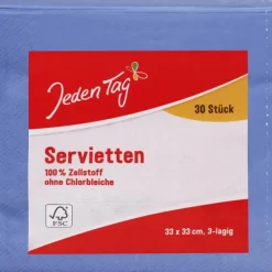 Servietten|Bünting Tee Jeden Tag Servietten 33x33cm blau30 St.