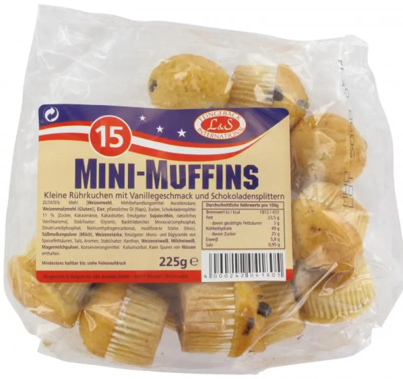 Gebäck & Schokolade|Bünting Tee L&S Mini-Muffins Vanille225 g