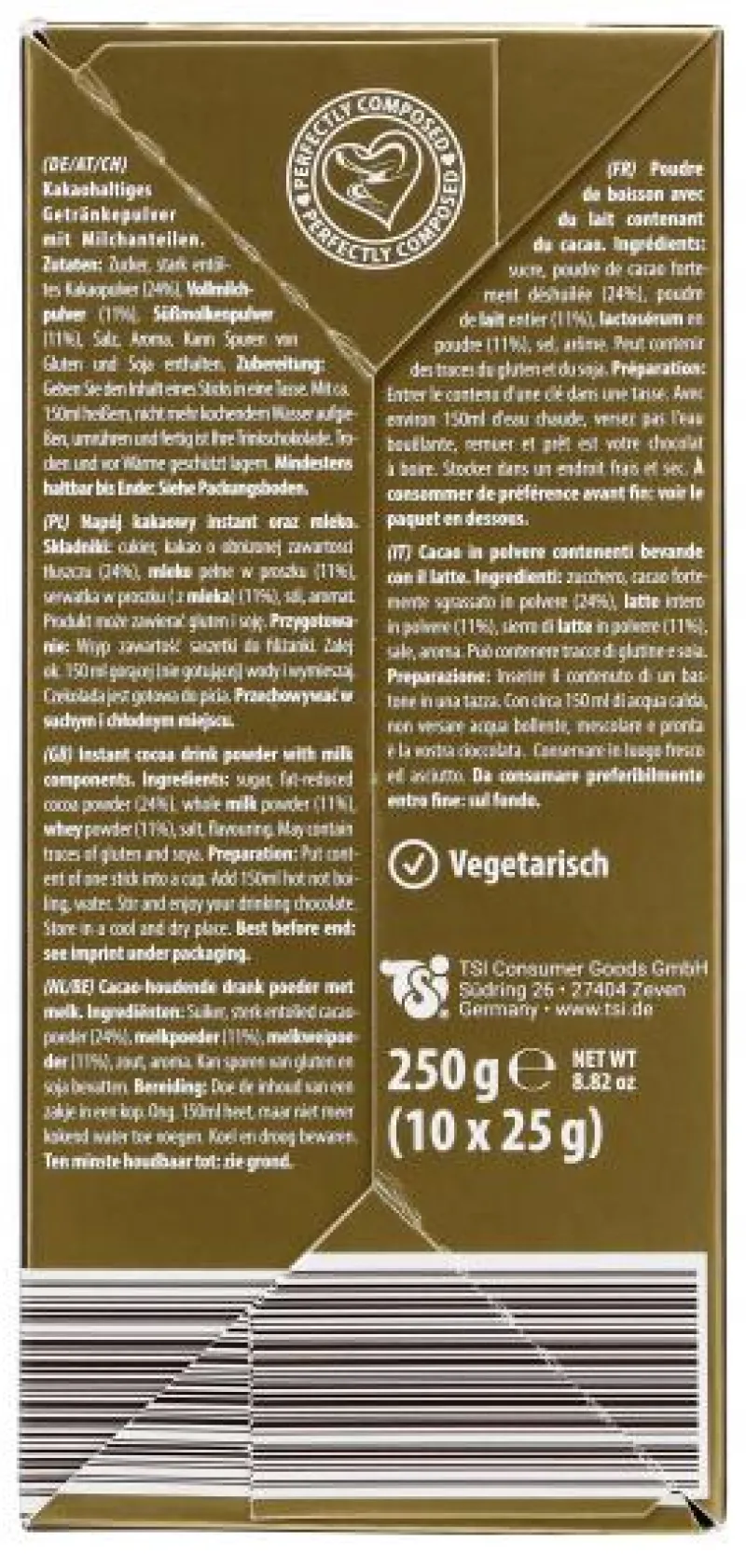 Kakao & Milchgetränkepulver|Bünting Tee Massimo Trinkschokolade10 x 25 g