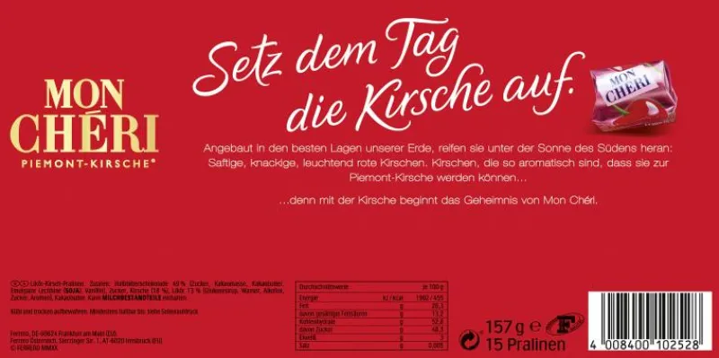 Gebäck & Schokolade|Bünting Tee Mon Chéri Piemont-Kirsche157 g