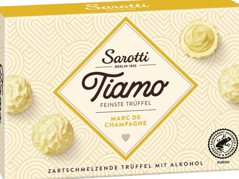 Gebäck & Schokolade|Bünting Tee Sarotti Tiamo Marc de Champagne Trüffel125 g